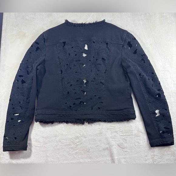 🖤 Nygård Black Crochet Sleeve & Back Jacket - Picture 6 of 12